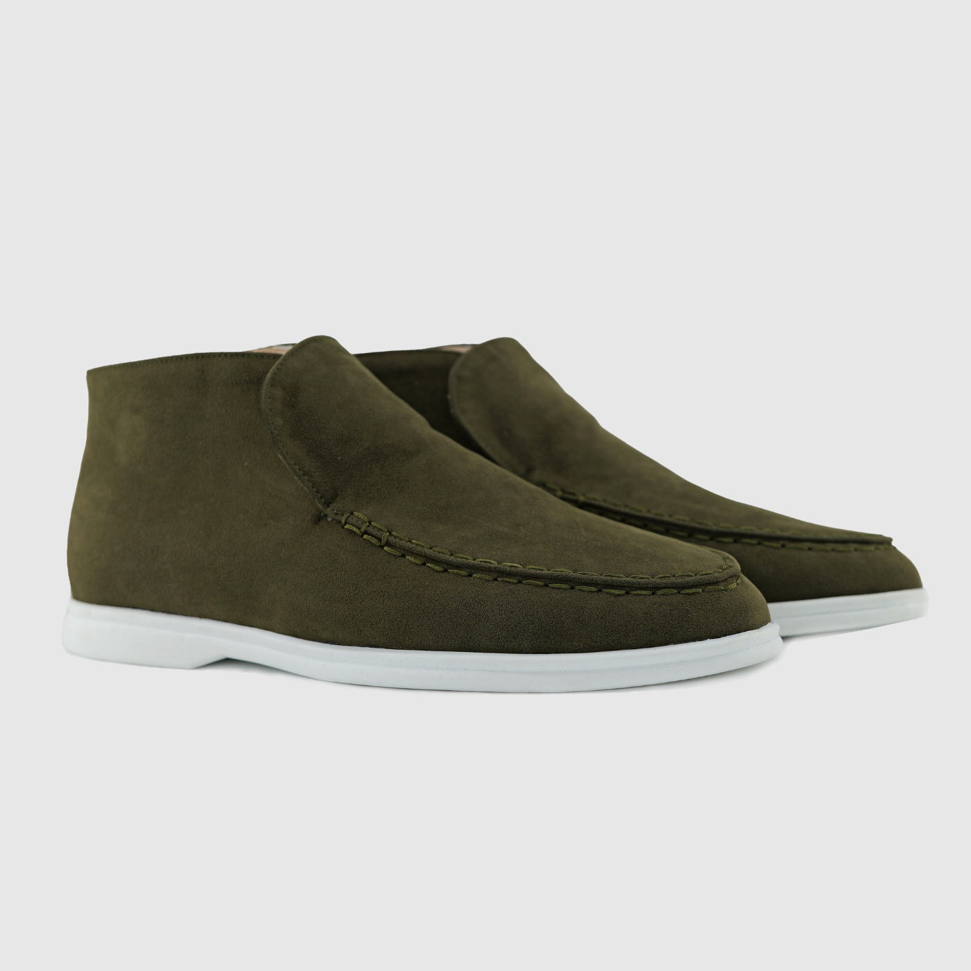 SUEDE HIGH LOAFERS